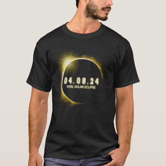 Total 太陽の Eclipse 4 08 24全都市Bac Tシャツ (正面)