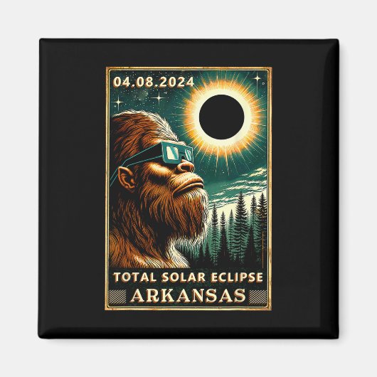 Total 太陽の Eclipse Arkansas - Bigfoot Eclipse Gle マグネット (正面)