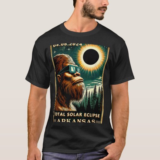 Total 太陽の Eclipse Arkansas - Bigfoot Eclipse Gle Tシャツ (正面)