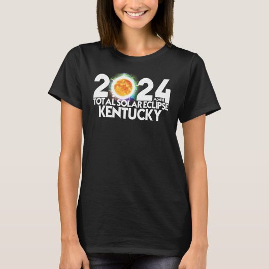 Total 太陽の Eclipse KENTUCKY 2024年4月8日アメリカ Tシャツ (正面)