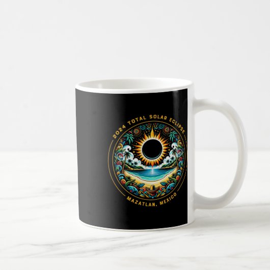 Total 太陽の Eclipse Mazatlan Mexico - Mexican Beac コーヒーマグカップ (右)