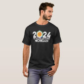 Total 太陽の Eclipse Michigan 2024年4月8日アメリカ Tシャツ (正面フル)
