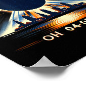 Total 太陽の Eclipse Oh 2024年4月8日クリーブランドソル ポスター (角)