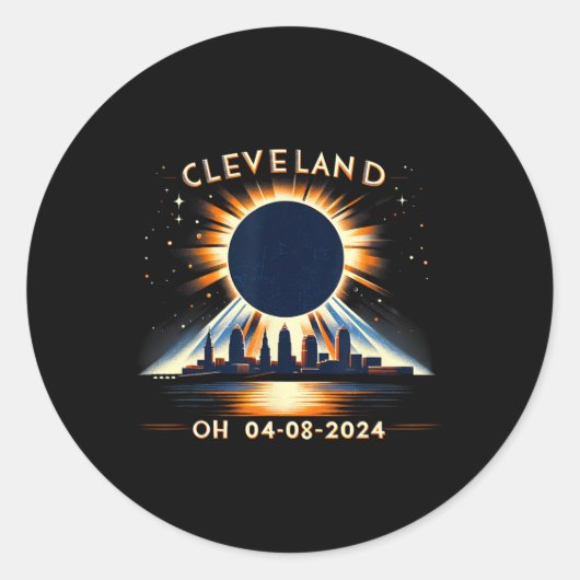 Total 太陽の Eclipse Oh 2024年4月8日クリーブランドソル ラウンドシール (正面)