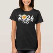 Total 太陽の Eclipse Ohio 2024 American Totality 20 Tシャツ (正面)