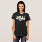 Total 太陽の Eclipse Ohio 2024 American Totality 20 Tシャツ (正面フル)