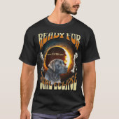 Total Eclipse 2024編集可能日付可愛い犬のヴィンテージ Tシャツ (正面)