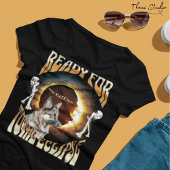 Total Eclipse 2024編集可能日付可愛い犬のヴィンテージ Tシャツ