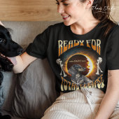 Total Eclipse 2024編集可能日付可愛い犬のヴィンテージ Tシャツ