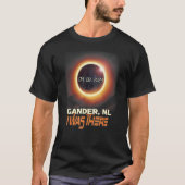Total Eclipse Gander 太陽の Newfoundland Canada Tシャツ (正面)