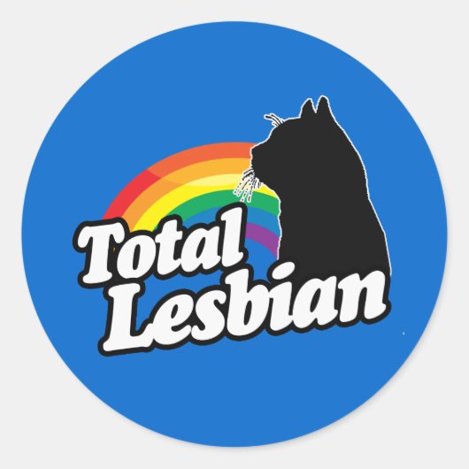 TOTAL LESBIAN CAT -.png ラウンドシール (正面)