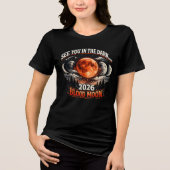 Total Lunar Eclipse “Blood Moon” T‑Shirt トライブレンドＴシャツ (正面)