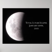 Total Lunar Eclipse Moon Poster ポスター (正面)