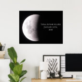 Total Lunar Eclipse Moon Poster ポスター (ホームオフィス)