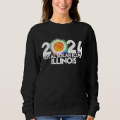 Total Solar Eclipse 2024 ILLINOIS American Totalit スウェットシャツ (正面)