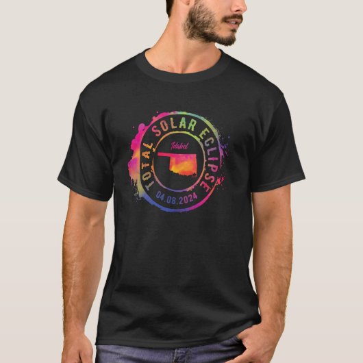 Total Solar Eclipse 2024 USA Oklahoma Idabel Total Tシャツ (正面)