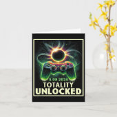 Total Solar Eclipse 2024 Video Game Controller Boy カード (黄色い花)