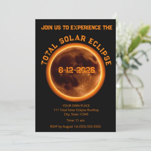 Total Solar Eclipse 2026 招待状 (スタンド正面)