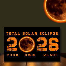 Total Solar Eclipse 2026 長方形シール