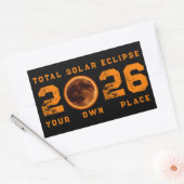 Total Solar Eclipse 2026 長方形シール (封筒)