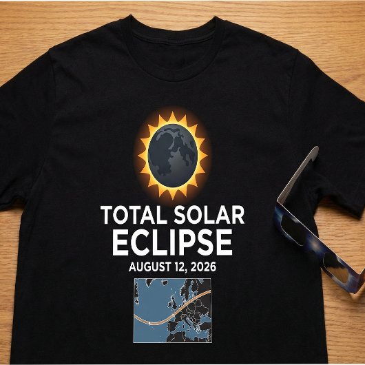 Total Solar Eclipse 2026 , August 12 Totality  Tシャツ