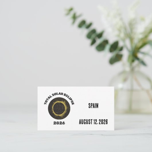 Total Solar Eclipse 2026 Custom Business Cards 名刺 (スタンド正面)