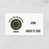 Total Solar Eclipse 2026 Custom Business Cards 名刺 (正面)