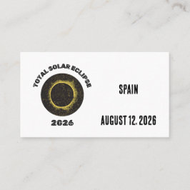 Total Solar Eclipse 2026 Custom Business Cards 名刺