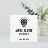Total Solar Eclipse 2026 Custom Save The Date Card (スタンド正面)