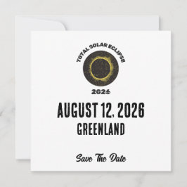 Total Solar Eclipse 2026 Custom Save The Date Card