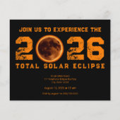 Total Solar Eclipse 2026 Event チラシ (正面)