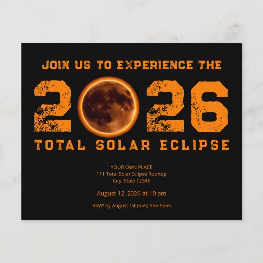 Total Solar Eclipse 2026 Event チラシ (正面)