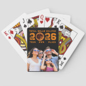 Total Solar Eclipse 2026 Family Photo Keepsake トランプ (裏面)