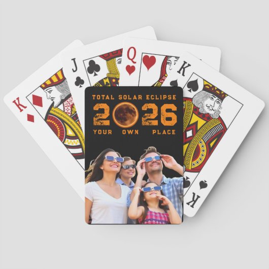 Total Solar Eclipse 2026 Family Photo Keepsake トランプ (裏面)