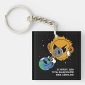 Total Solar Eclipse 2026 Greenland Photobomb キーホルダー (正面)