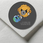 Total Solar Eclipse 2026 Iceland Photobomb ラウンドシール