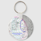 Total Solar Eclipse 2026 Map キーホルダー (正面)