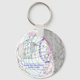 Total Solar Eclipse 2026 Map キーホルダー