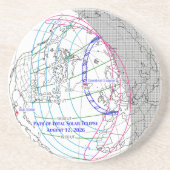 Total Solar Eclipse 2026 Map コースター (正面)