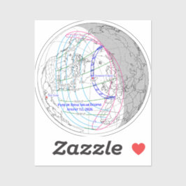 Total Solar Eclipse 2026 Map シール