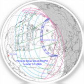 Total Solar Eclipse 2026 Map シール (正面)