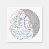 Total Solar Eclipse 2026 Map スタンダードカクテルナプキン (正面)