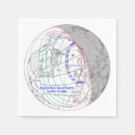 Total Solar Eclipse 2026 Map スタンダードカクテルナプキン