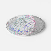 Total Solar Eclipse 2026 Map ペーパープレート (アングル)