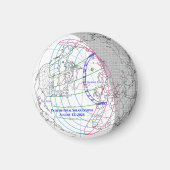 Total Solar Eclipse 2026 Map マグネット (正面)