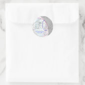 Total Solar Eclipse 2026 Map ラウンドシール (バッグ)