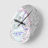 Total Solar Eclipse 2026 Map ラウンド壁時計 (傾斜)