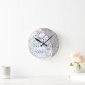 Total Solar Eclipse 2026 Map ラウンド壁時計 (ホーム)