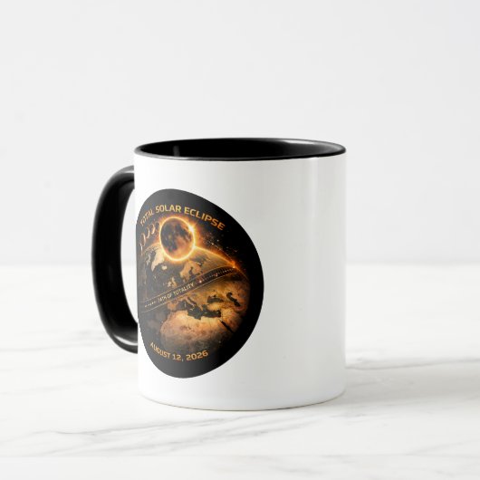 Total Solar Eclipse 2026 Path of Totality マグカップ (正面左)