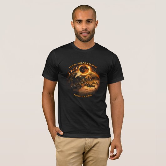 Total Solar Eclipse 2026- Path of Totality Tシャツ (正面フル)